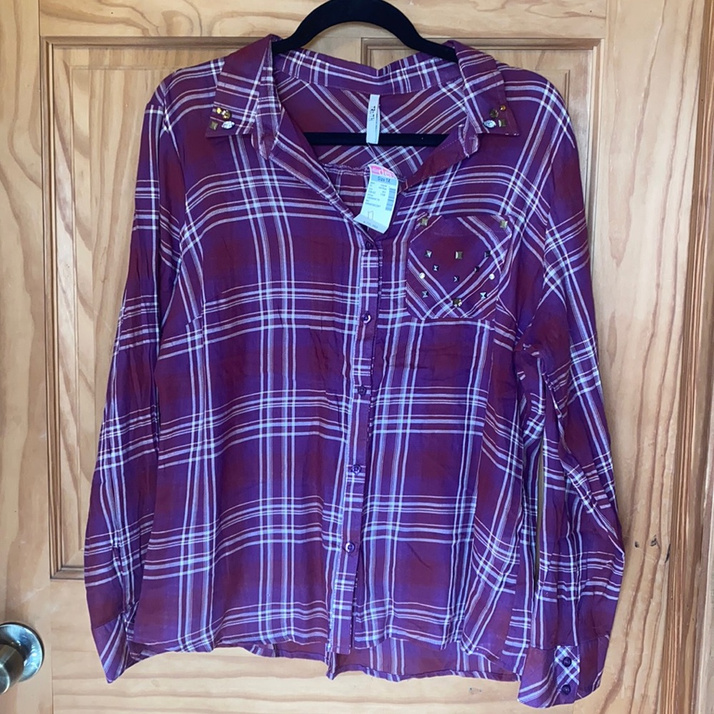 Purple Plaid Shirt